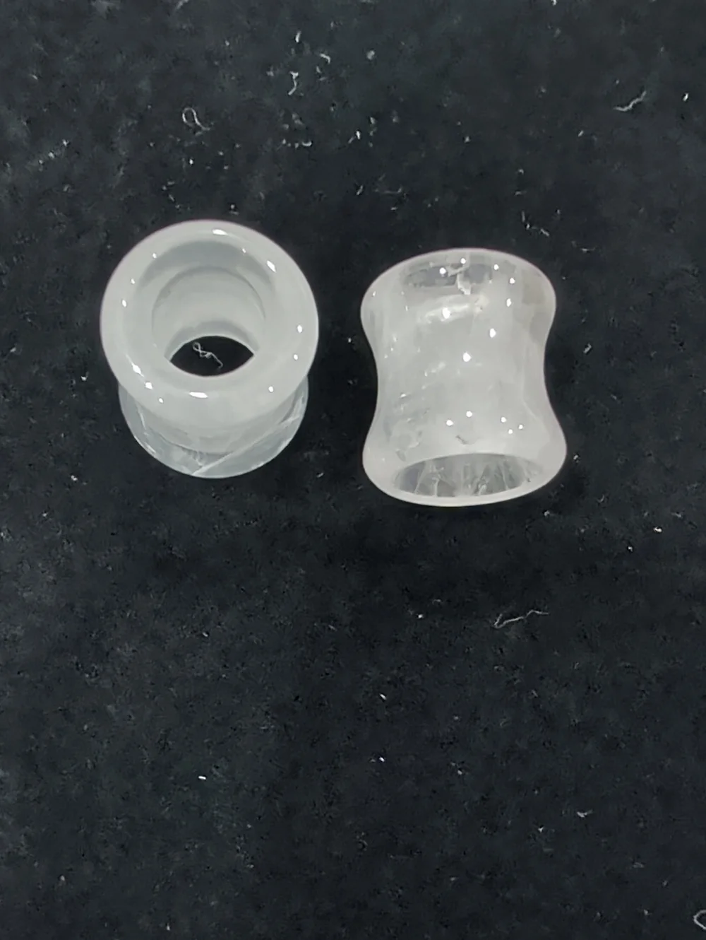 10mm/00G Premium Made Icicle Quartz Tunnel Plugs